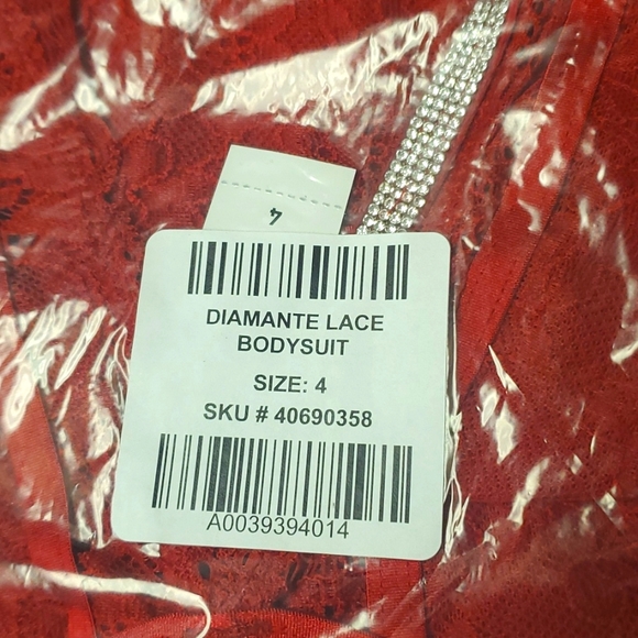 ❤️NWT VINTAGE TORRID LINGERIE - DIAMANTE RHINESTONE LACE STRAPPY THONG BODYSUIT - Picture 9 of 12